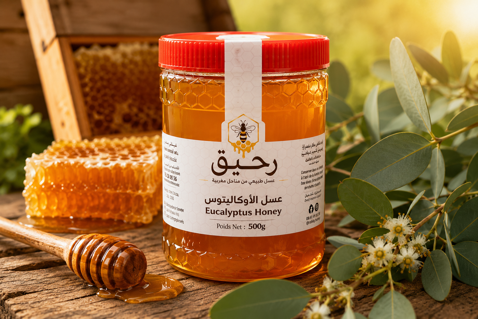 عسل الأوكاليبتوس المغربي الطبيعي 100% - رحيق